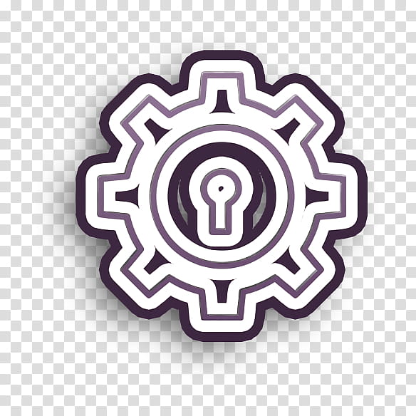 Cyber icon Lock icon Gear icon, Labyrinth, Logo, Circle, Symbol transparent background PNG clipart