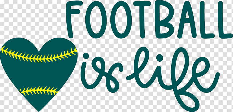 Football Is Life Football, Logo, Green, Teal, Line, Meter, Mathematics transparent background PNG clipart