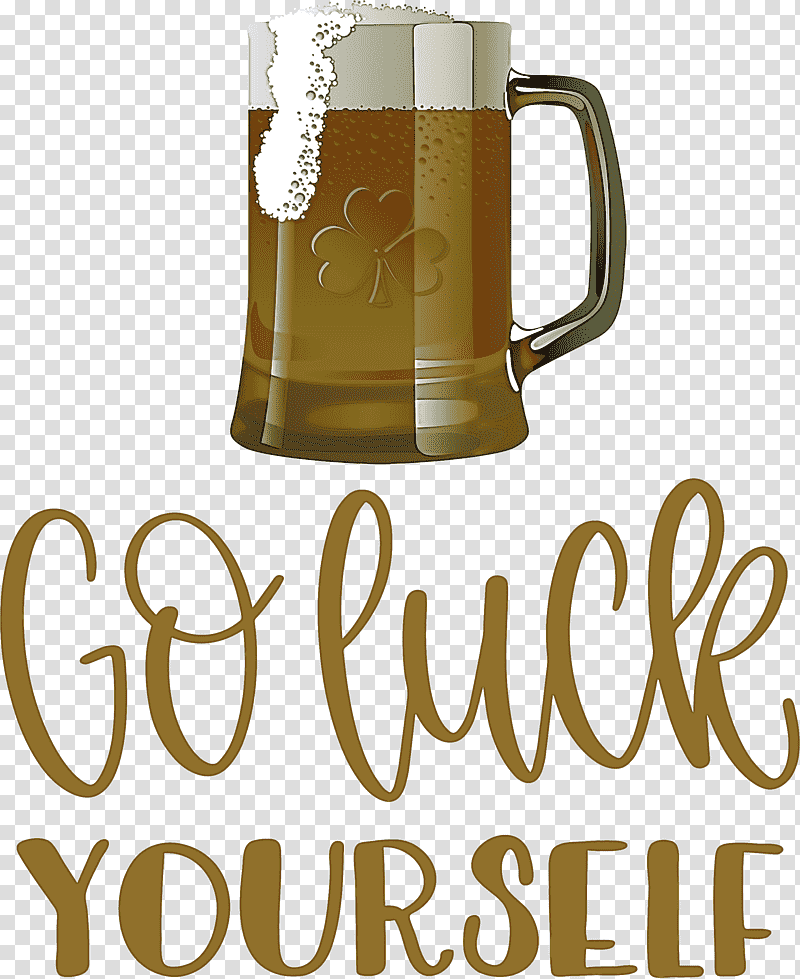 St Patricks Day Saint Patrick Go Luck Yourself, Mug, Beer Glassware, Coffee Cup, Meter transparent background PNG clipart