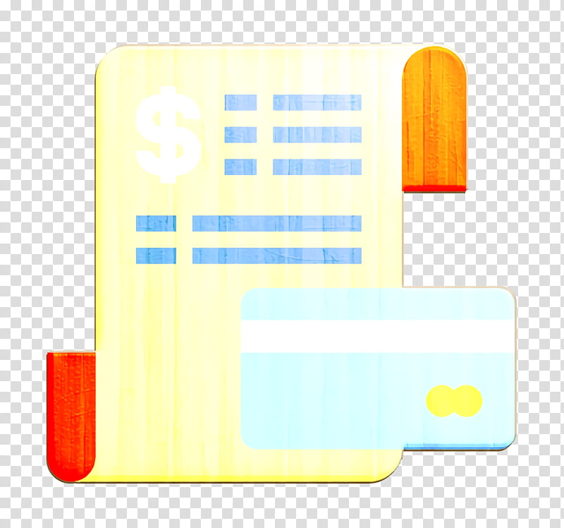 Invoice icon Ticket icon Payment icon, Text, Yellow, Line, Rectangle, Orange, Material Property, Square transparent background PNG clipart