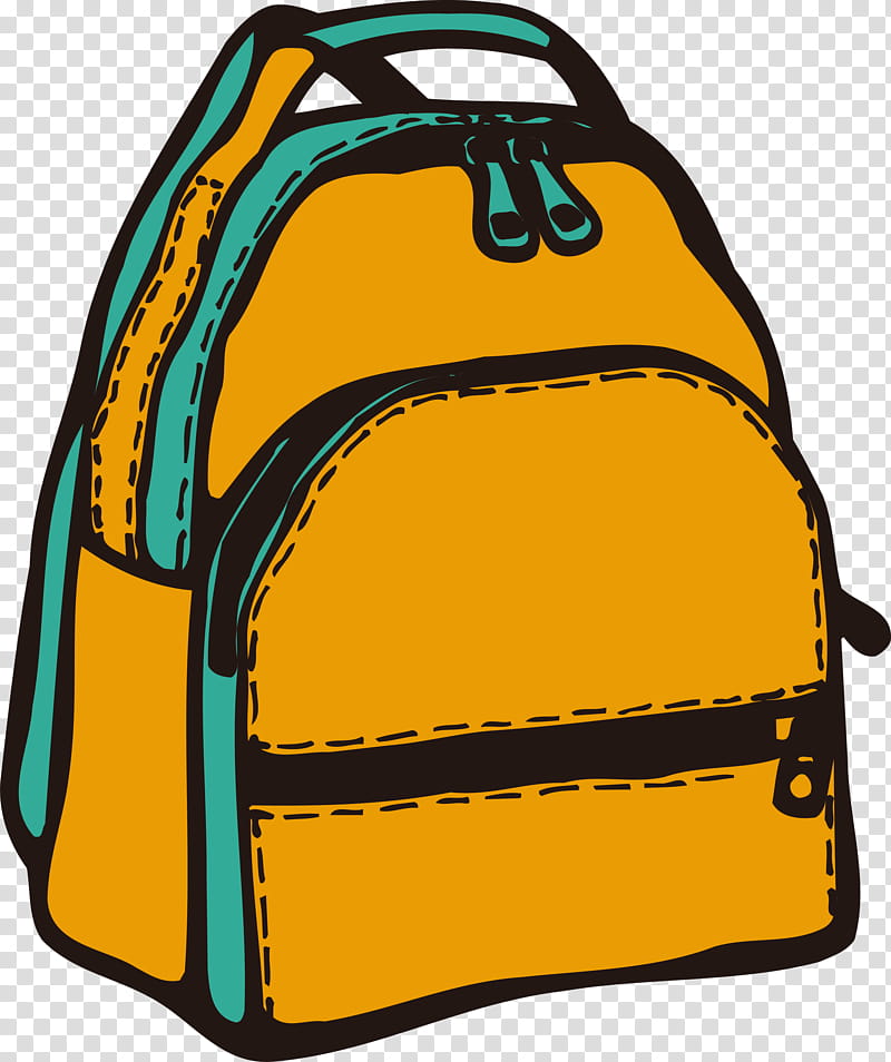 Schoolbag School Supplies, Yellow, Backpack, Luggage And Bags, Shoulder Bag transparent background PNG clipart