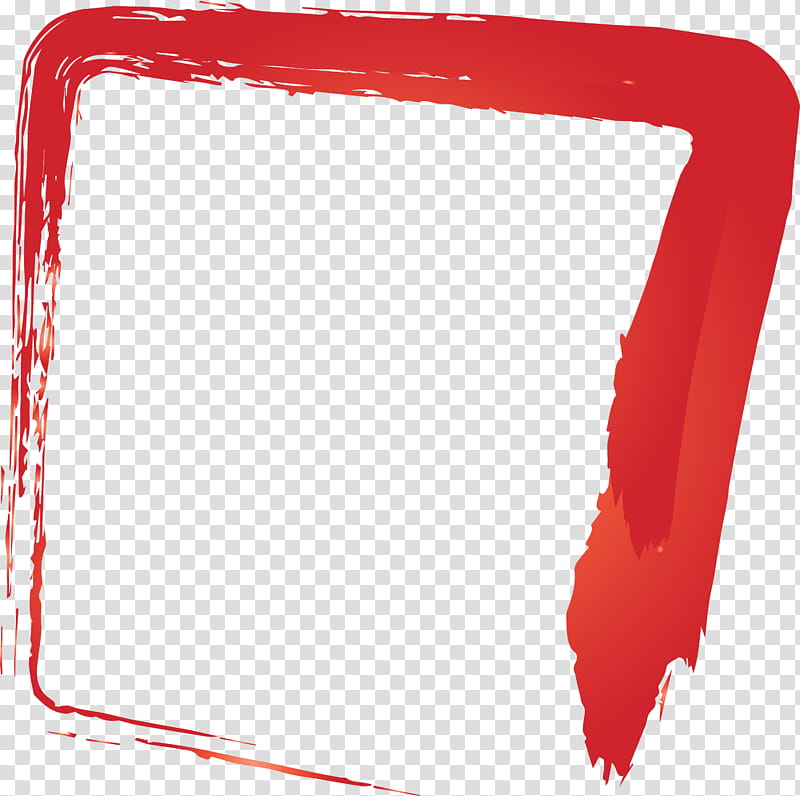 red rectangle, BRUSH FRAME, Watercolor Frame transparent background PNG clipart