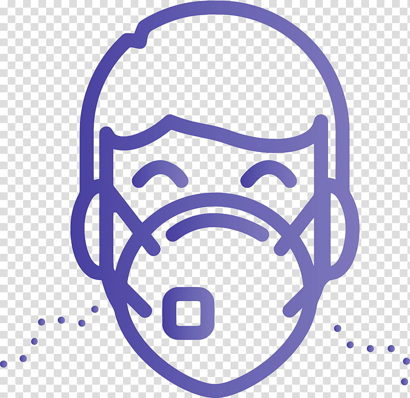 man with medical mask Corona Virus Disease, Line Art, Circle transparent background PNG clipart