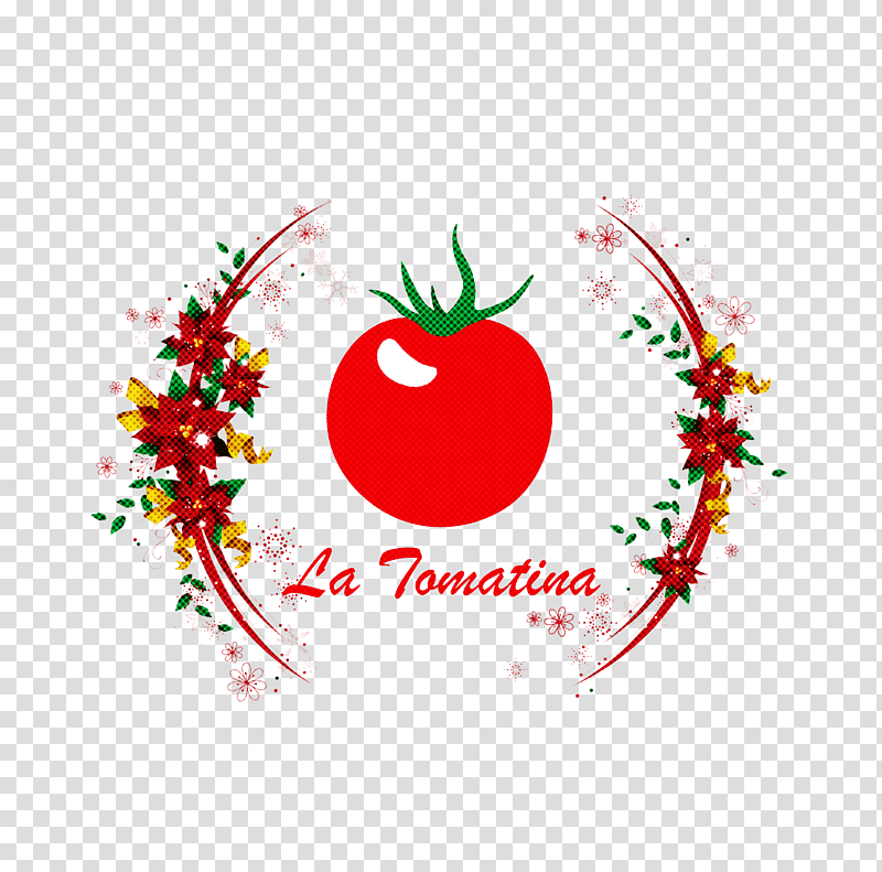 La Tomatina Tomato Throwing Festival, Flower, Logo, Christmas Wreath, Meter, Fruit, Line transparent background PNG clipart