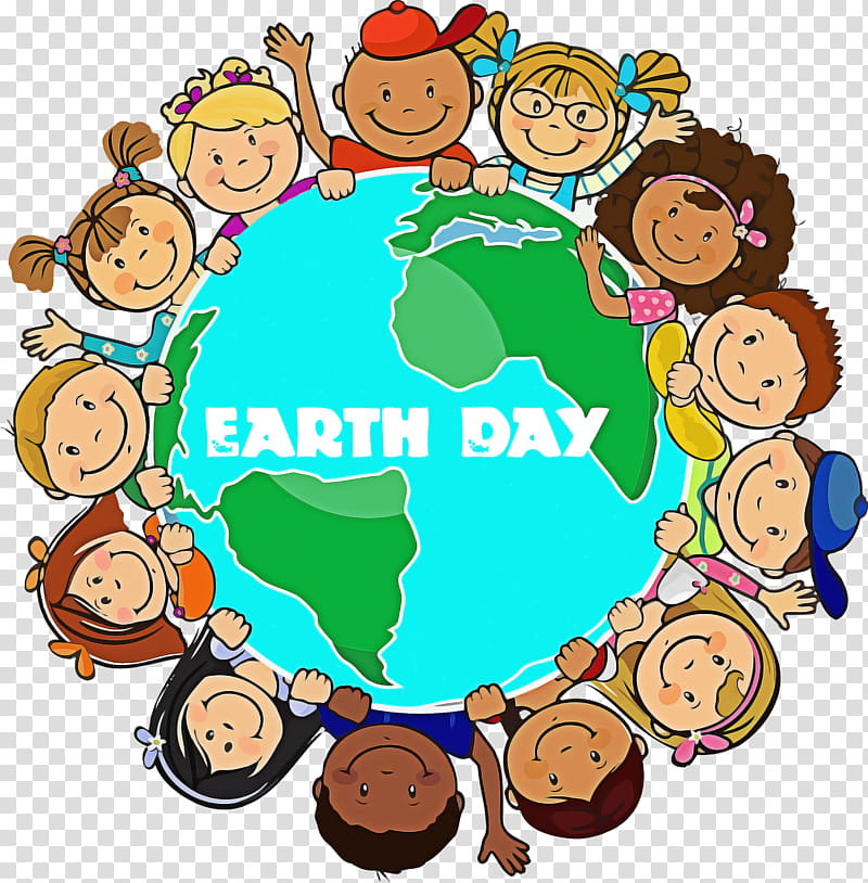 Earth Day Green Eco, Cartoon, Sharing, Circle, Happy, Gesture transparent background PNG clipart
