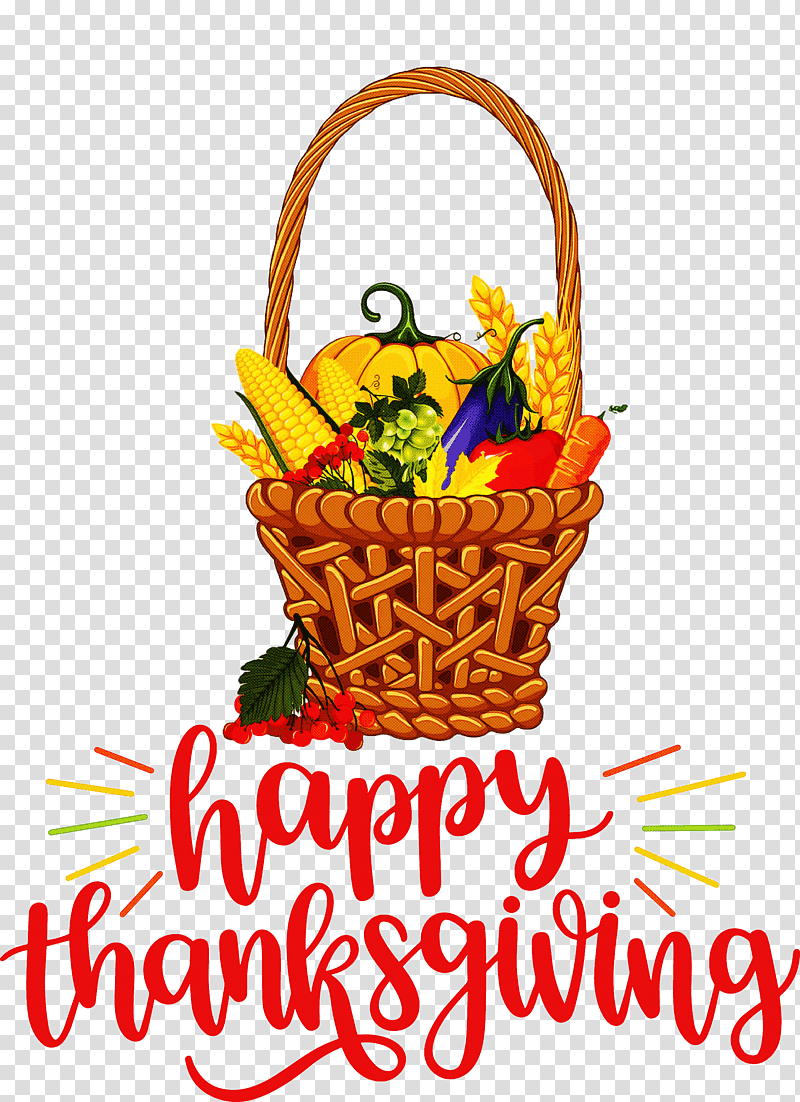 Happy Thanksgiving Thanksgiving Day Thanksgiving, Happy Thanksgiving , Gift Basket, Flower, Home Accessories, Flowerpot, Commodity transparent background PNG clipart