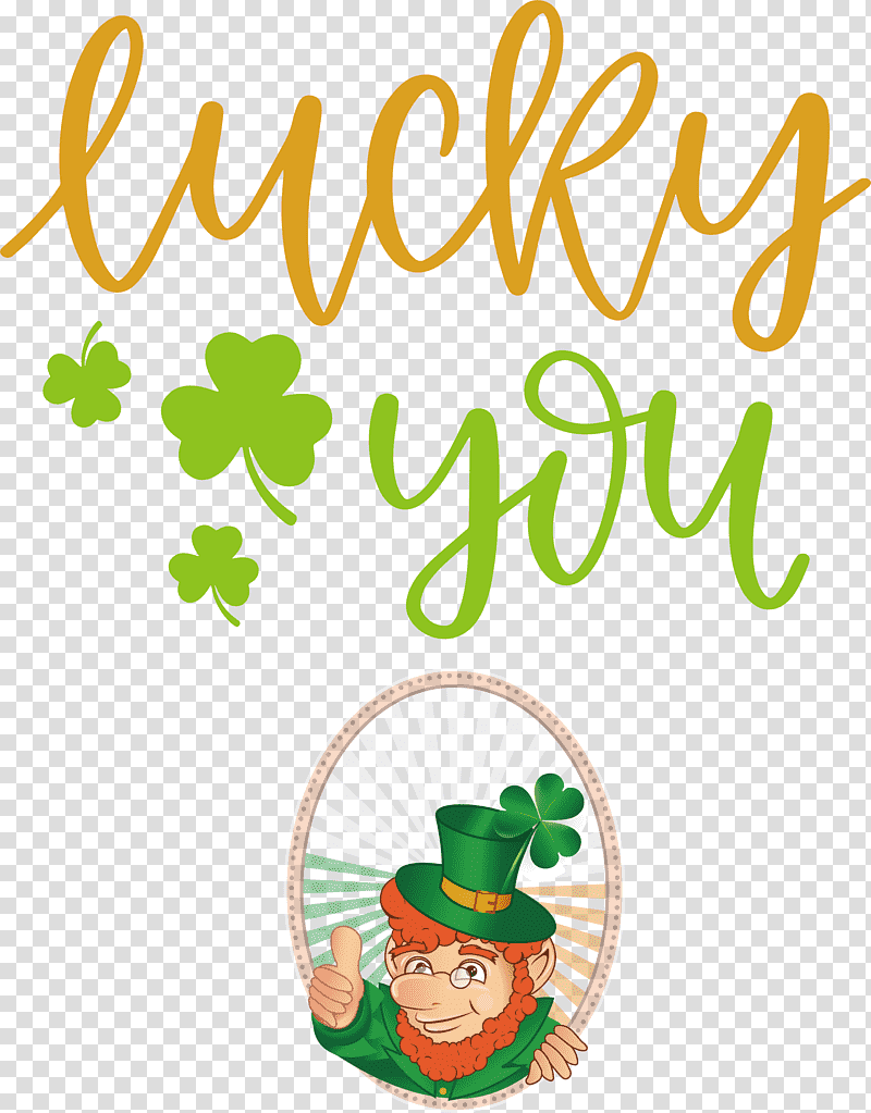 Lucky You Patricks Day Saint Patrick, Leaf, Flower, Fruit, Meter, Happiness, Mtree transparent background PNG clipart