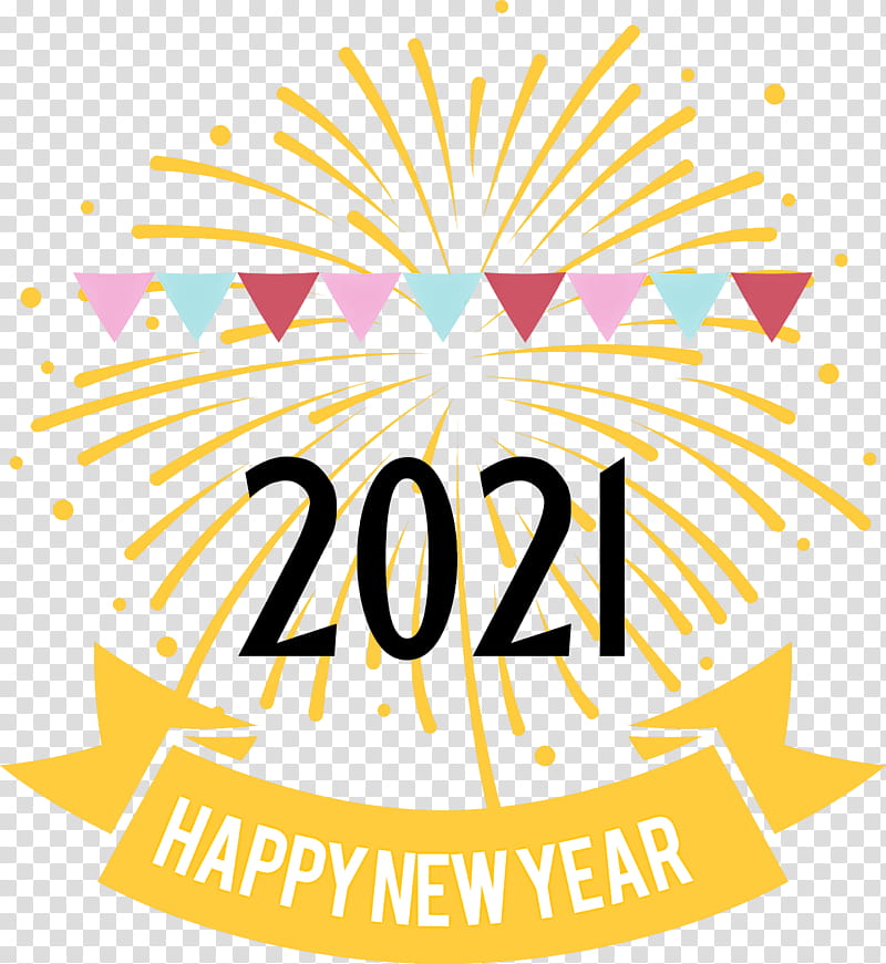 Happy New Year 2021 2021 Happy New Year Happy New Year, Logo, Yellow, 2012 Happy New Year, Line, Meter, Mathematics, Geometry transparent background PNG clipart