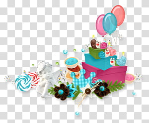 text turquoise pink font cake decorating, Party transparent background PNG clipart thumbnail