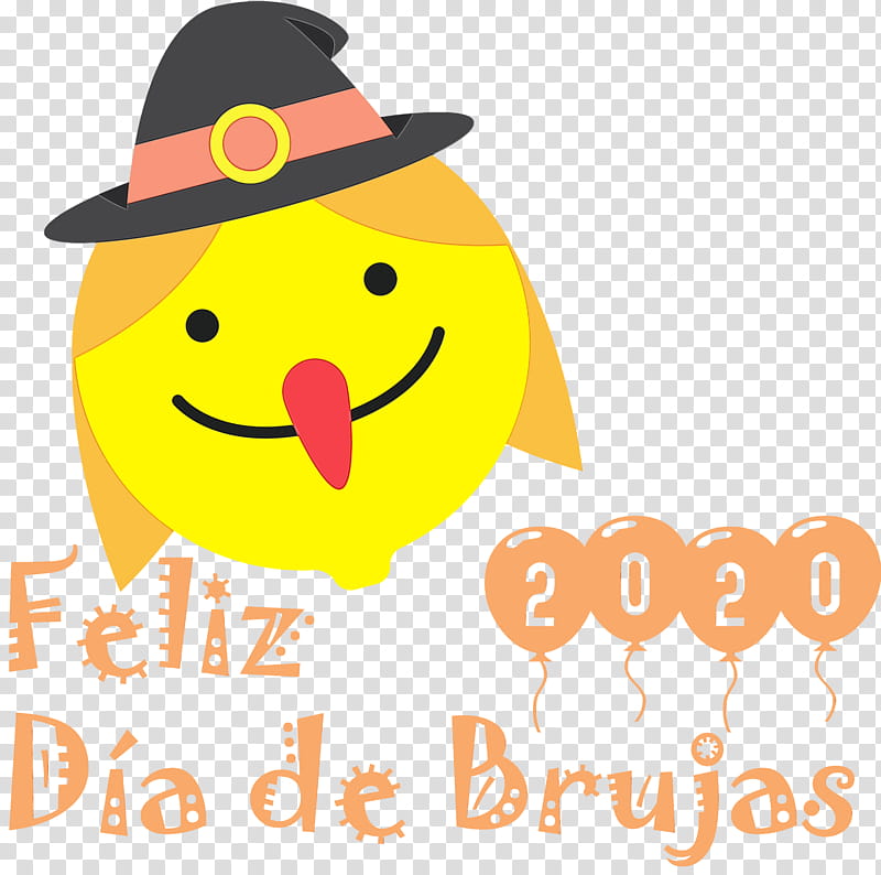 smiley yellow meter lyrics, Feliz Día De Brujas, Happy Halloween, Watercolor, Paint, Wet Ink transparent background PNG clipart