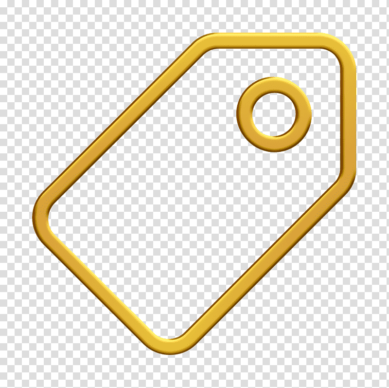 Tag icon For Your Interface icon, Line, Yellow, Triangle, Meter, Jewellery, Ersa 0t10 Replacement Heater transparent background PNG clipart