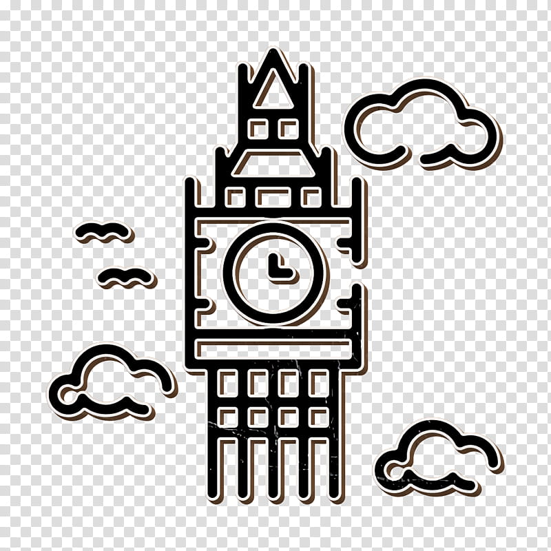 Big ben icon London icon Travel icon, Line, Symbol, Line Art, Logo transparent background PNG clipart