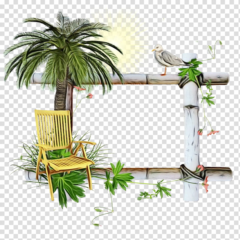 Palm trees, Watercolor, Paint, Wet Ink, Houseplant, Flowerpot, Gardening, Chamaedorea Elegans transparent background PNG clipart