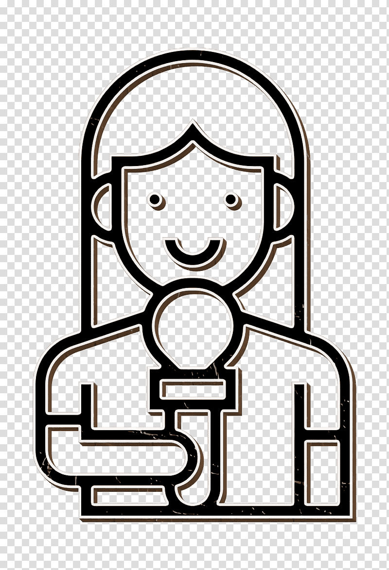 Journalist icon, Avatar transparent background PNG clipart