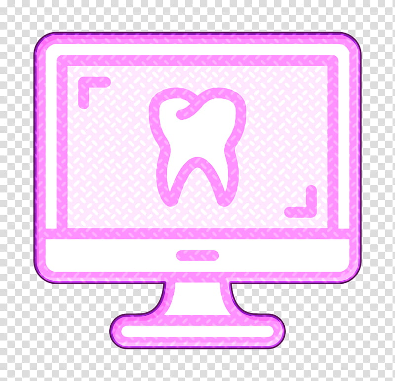 Dentistry icon Dentist icon Orthopantomogram icon, Pink, Violet, Purple, Text, Magenta, Technology, Logo transparent background PNG clipart