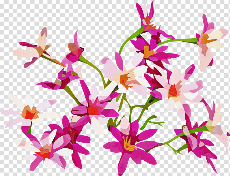 Floral design, Watercolor Flower, Plant Stem, Cut Flowers, Dendrobium, Petal, Branching transparent background PNG clipart