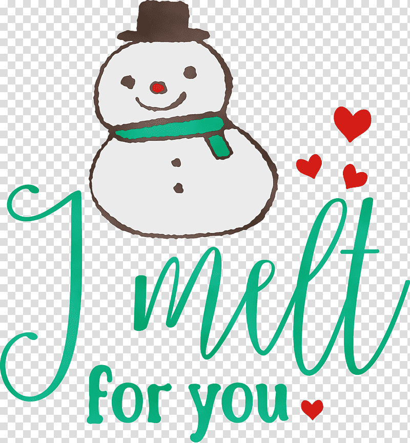 Snowman, I Melt For You, Watercolor, Paint, Wet Ink, Logo, Character transparent background PNG clipart