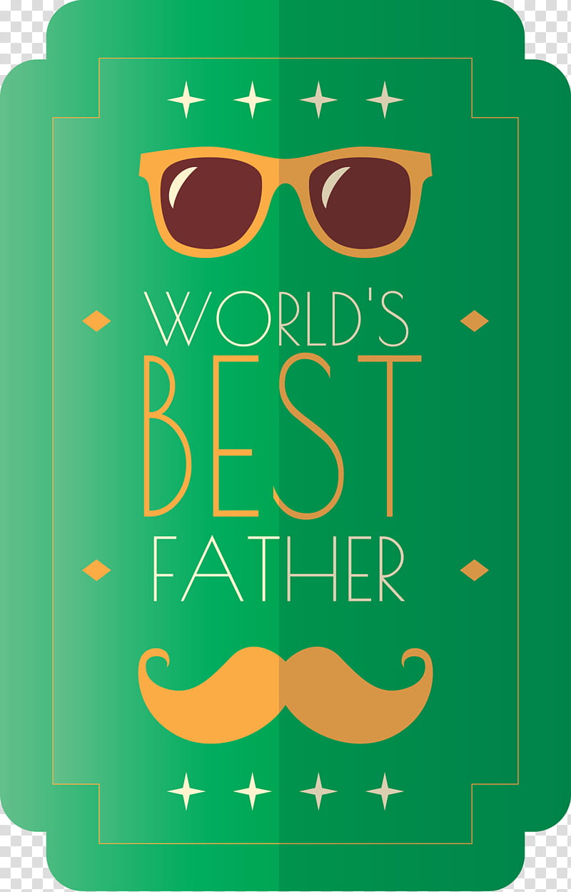 Fathers Day Label, Glasses, Logo, Green, M Moustache, Meter transparent background PNG clipart