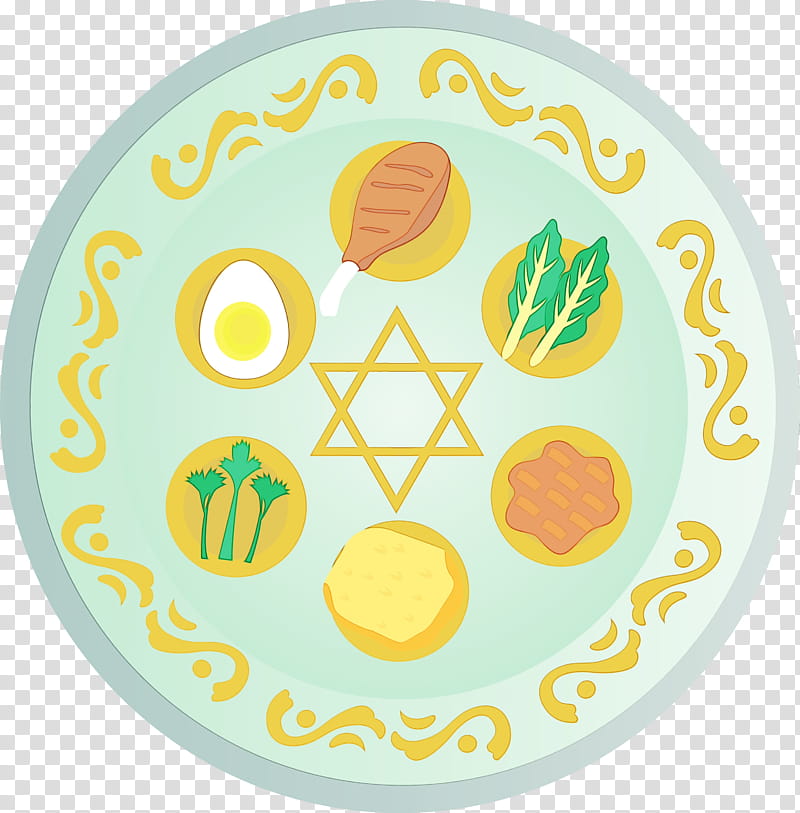 yellow dishware plate tableware serveware, Happy Passover, Watercolor, Paint, Wet Ink, Circle, Dinnerware Set, Oval transparent background PNG clipart