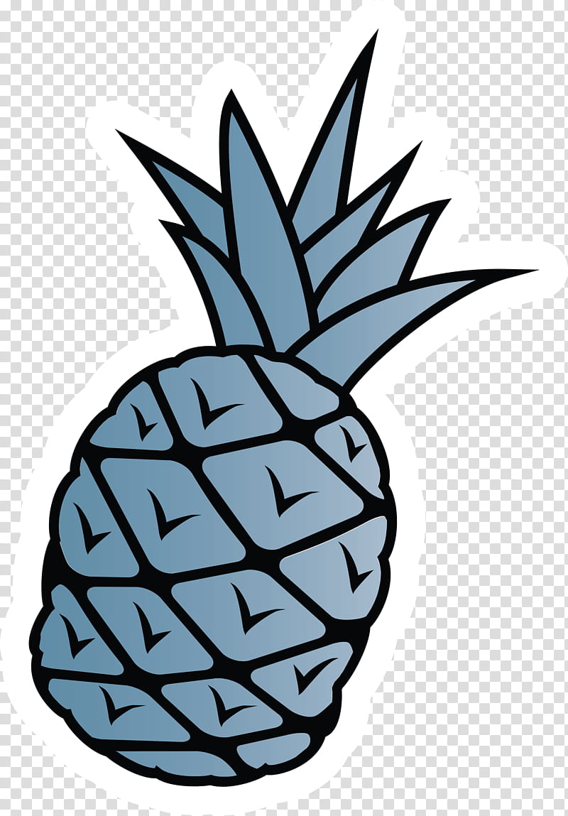 Summer Pop Sticker, Line Art, Leaf, Pineapple, Mtree, Flower, Pineapples, Plants transparent background PNG clipart