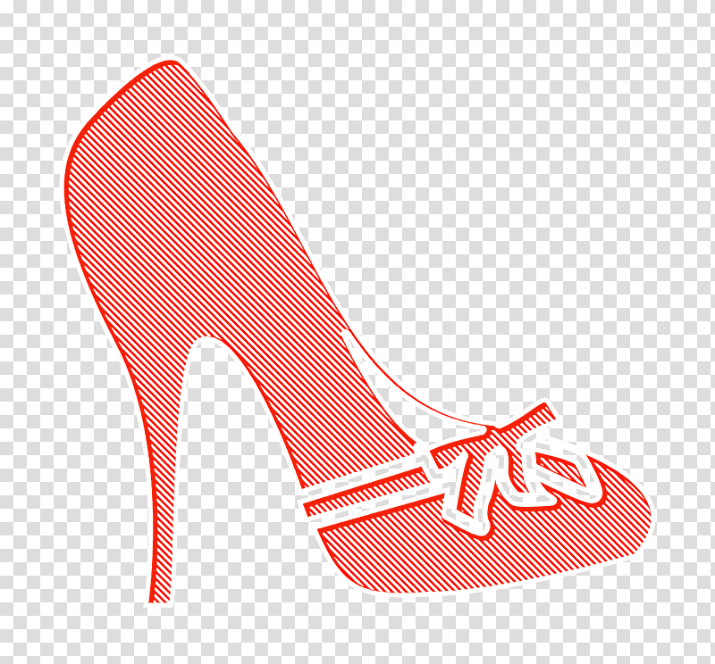 Women footwear icon High Heel icon Shoe icon, Fashion Icon, Highheeled Shoe, Red, Walking Shoe, Line, Meter transparent background PNG clipart