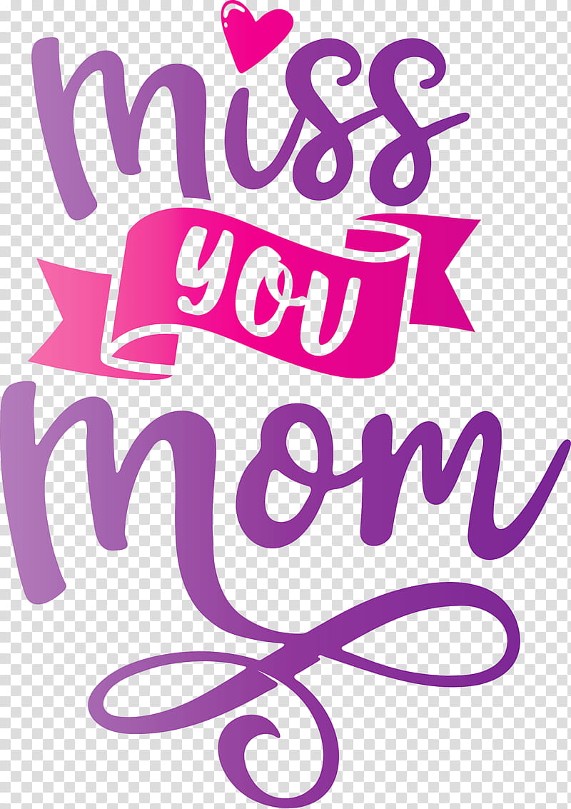 Mothers Day Miss You Mom, Logo, Calligraphy, Pink M, Line, Area, Meter transparent background PNG clipart