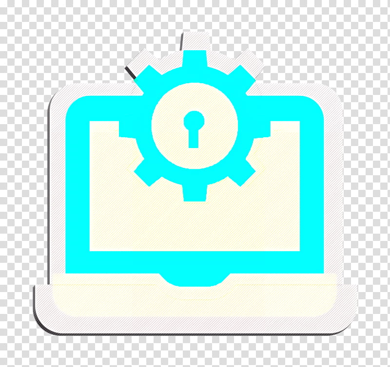 Laptop icon Cyber icon System icon, Aqua, Green, Turquoise, Text, Teal, Azure, Logo transparent background PNG clipart