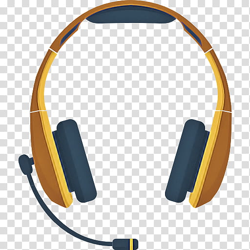 Microphone, Headphones, Headset, Audio Equipment, Technology, Gadget, Yellow, Audio Accessory transparent background PNG clipart