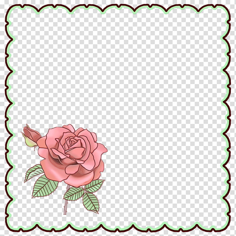 Garden roses, Flower Frame, School Frame, Kindergarten Frame, Watercolor, Paint, Wet Ink, Floral Design transparent background PNG clipart