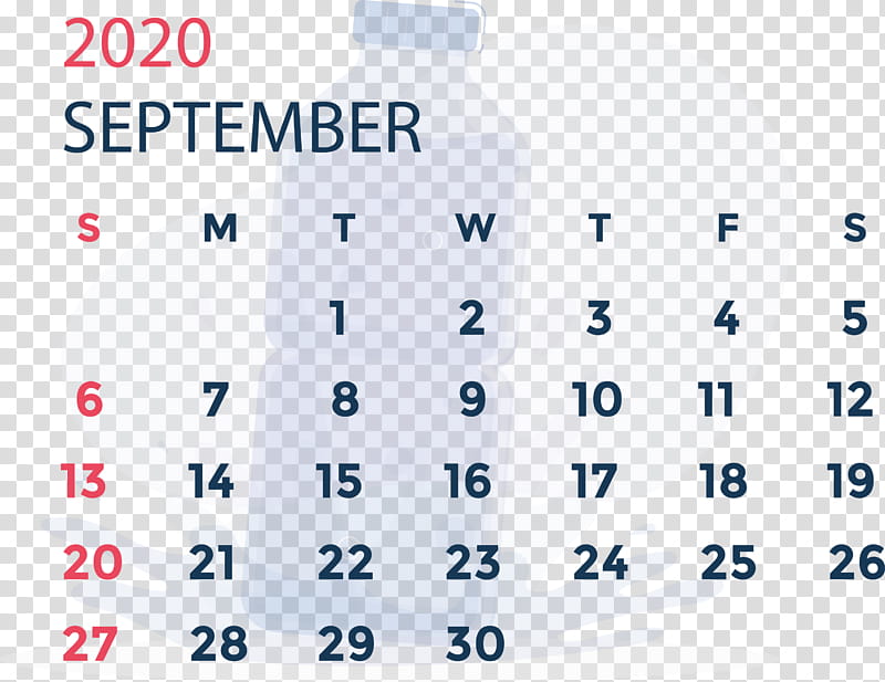 September 2020 Calendar September 2020 Printable Calendar, Angle, Line, Area, Meter, Calendar System transparent background PNG clipart