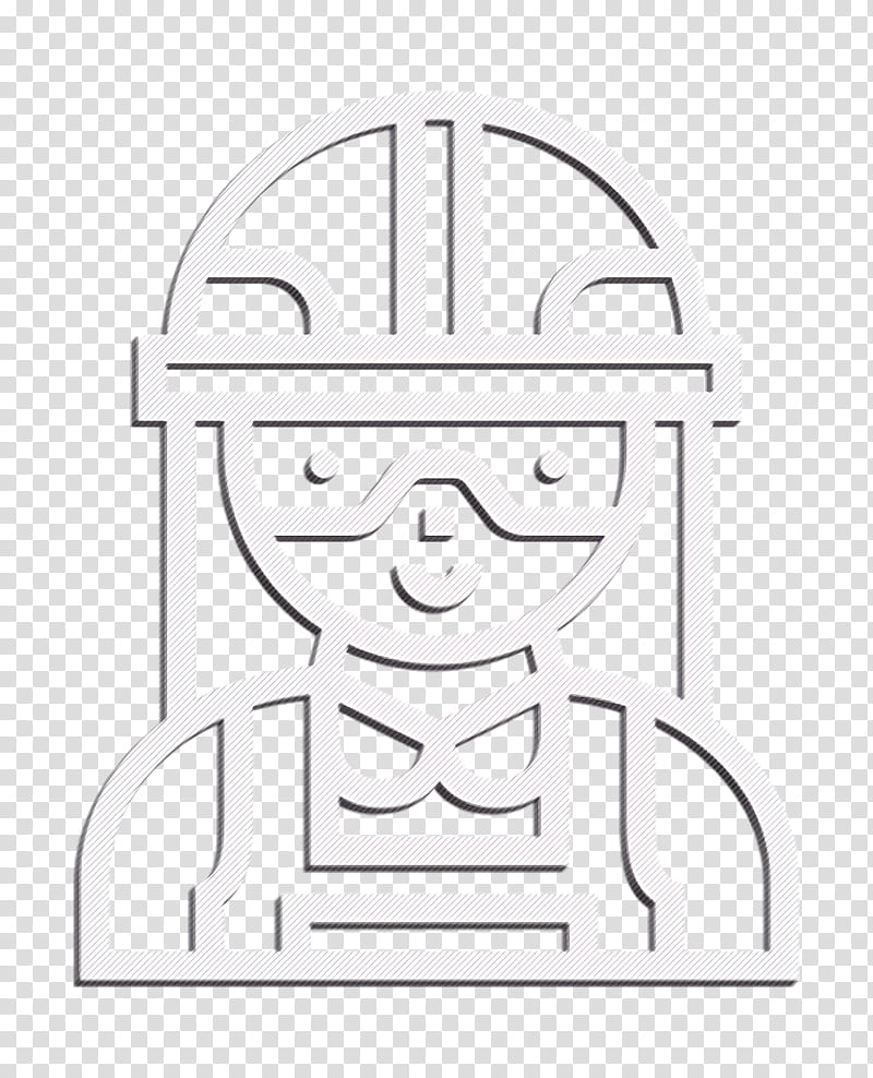 Professions and jobs icon Builder icon Construction Worker icon, Logo, Emblem, Black And White M, Black White M, Danish Language, Sailor Moon, Bosch transparent background PNG clipart