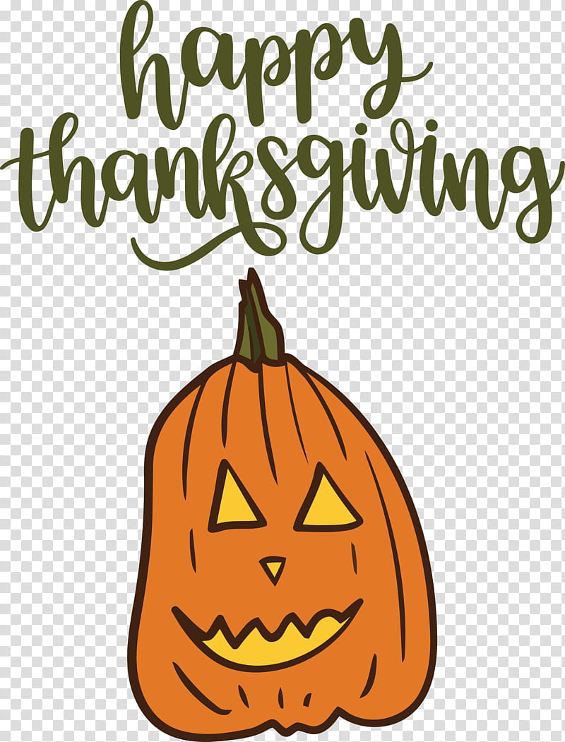 Happy Thanksgiving Autumn Fall, Happy Thanksgiving , Jackolantern, Squash, Cartoon, Line, Fruit, Text transparent background PNG clipart
