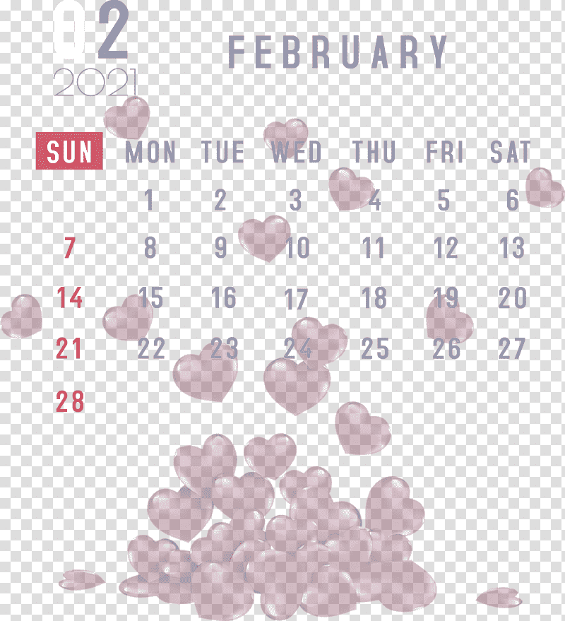 February 2021 Printable Calendar February Calendar 2021 Calendar, Lilac M, Meter, Jewellery, Jewelry Design, Making M, Human Body transparent background PNG clipart