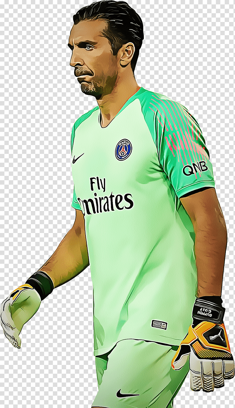Football player, GIANLUIGI BUFFON, Paris Saintgermain Fc, France Ligue 1, Sports, Juventus Fc, Jersey transparent background PNG clipart