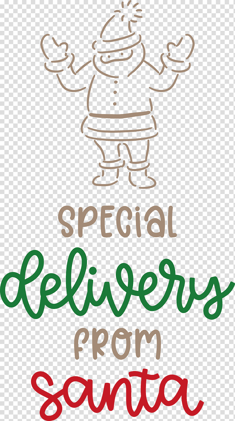 Special Delivery From Santa Santa Christmas, Christmas , Meter, Line, Happiness, Behavior, Human transparent background PNG clipart