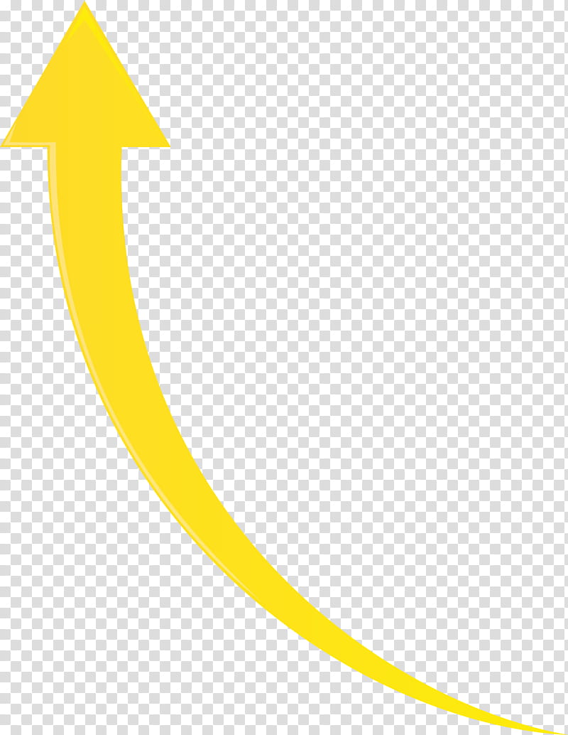 yellow line font symbol, Rising Arrow, Watercolor, Paint, Wet Ink transparent background PNG clipart