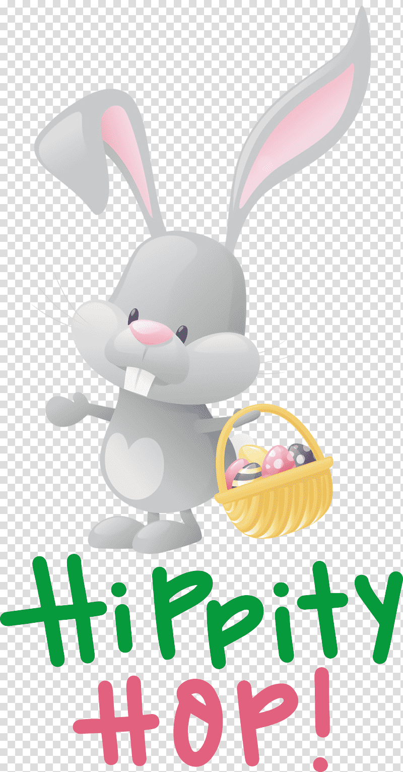 Happy Easter Hippity Hop, Easter Bunny, Cartoon, Meter, Biology, Science transparent background PNG clipart