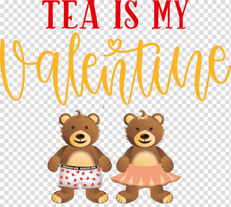 Tea Is My Valentine Valentines Day Valentine, Quotes, Poster, Teddy Bear, Cartoon, Logo, Cuteness transparent background PNG clipart