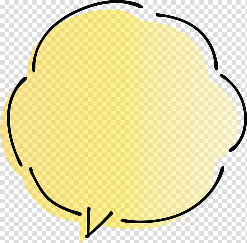 yellow, Thought Bubble, Speech Balloon, Watercolor, Paint, Wet Ink transparent background PNG clipart