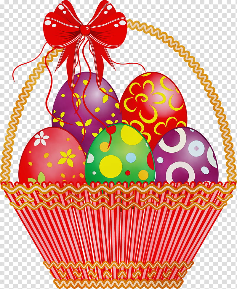 Easter egg, Watercolor, Paint, Wet Ink, Gift Basket, Present, Food, Easter transparent background PNG clipart