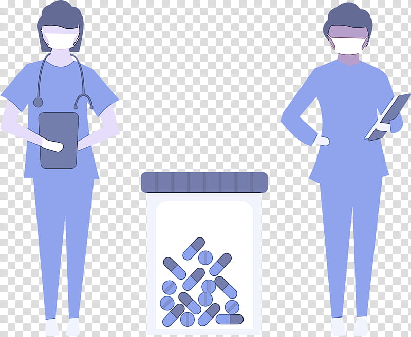 Nurse International Nurses Day Medical Worker Day, Uniform, Standing, Electric Blue, Health Care Provider, Gesture transparent background PNG clipart