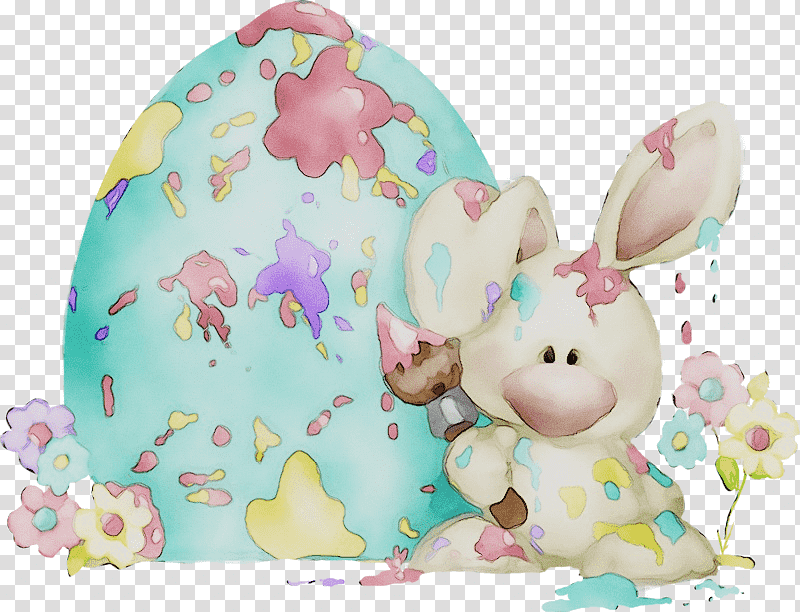 European rabbit Stuffed Animals & Cuddly Toys Hare, Stuffed Animals Cuddly Toys, Easter Bunny, Easter
, Drawing, Painting, Watercolor Painting transparent background PNG clipart