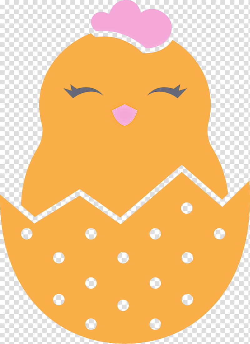 chick in eggshell easter day adorable chick, Yellow, Polka Dot, Smile transparent background PNG clipart