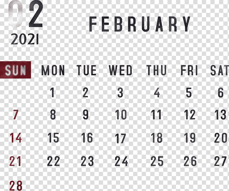 february 2021 monthly calendar 2021 monthly calendar Printable 2021 Monthly Calendar Template, 2021 Printable Monthly Calendar, Line, Angle, Point, Calendar System, Area transparent background PNG clipart
