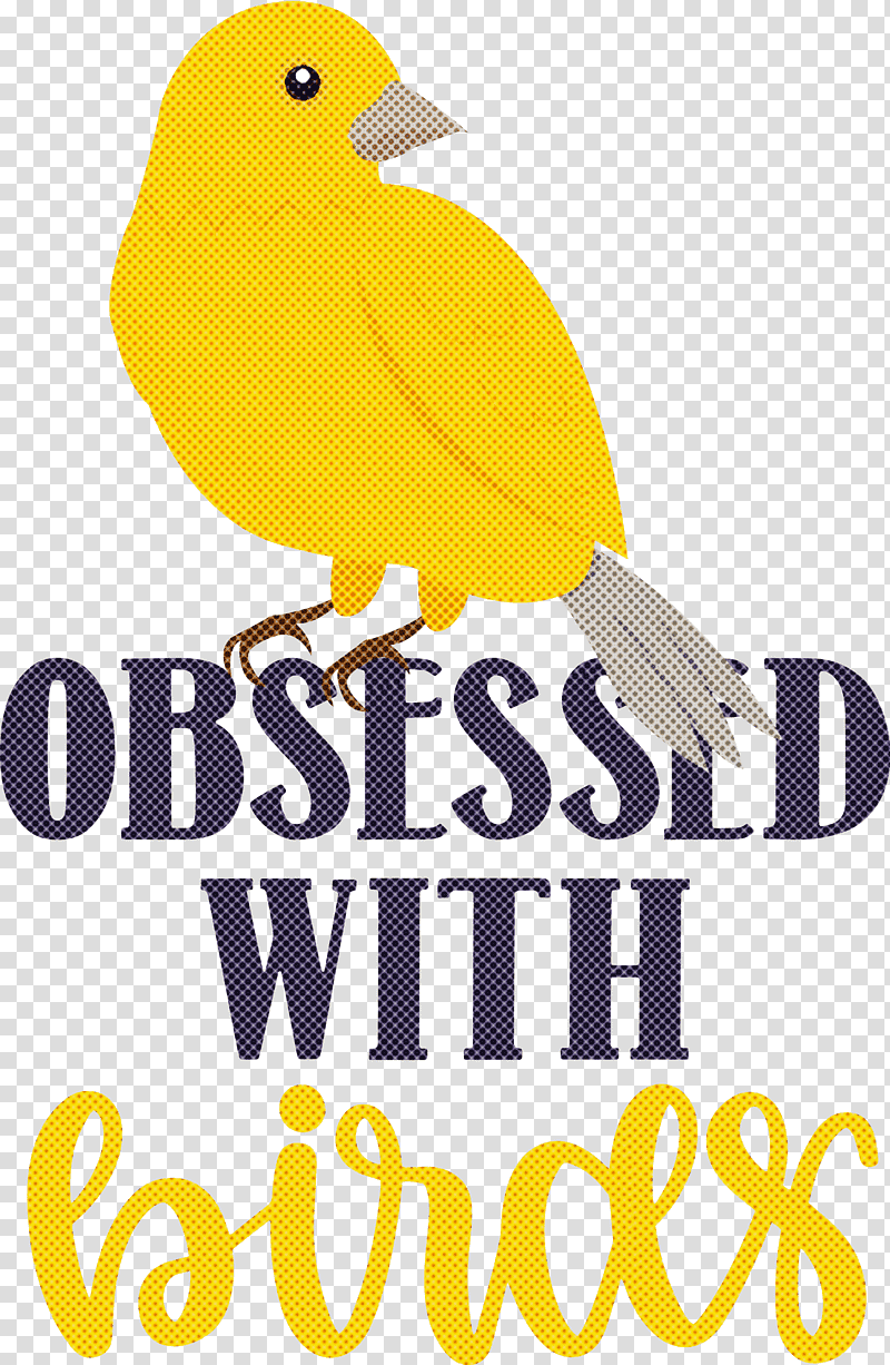Obsessed With Birds Bird Birds Quote, Logo, Yellow, Beak, Text, Line, M transparent background PNG clipart
