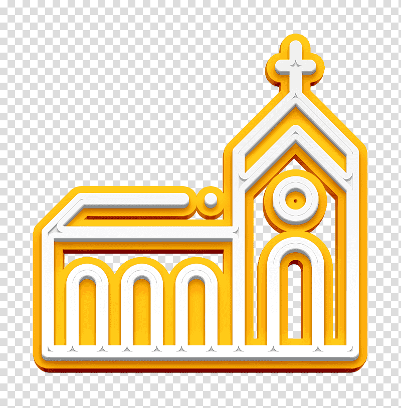 Spiritual icon Church icon, Logo, Symbol, Chemical Symbol, Yellow, Line, Meter transparent background PNG clipart