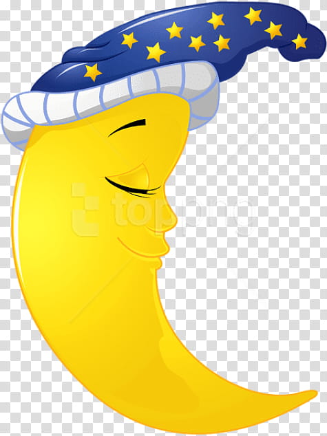 Full Moon, Yellow, Cartoon, Smile, Banana, Plant transparent background PNG clipart