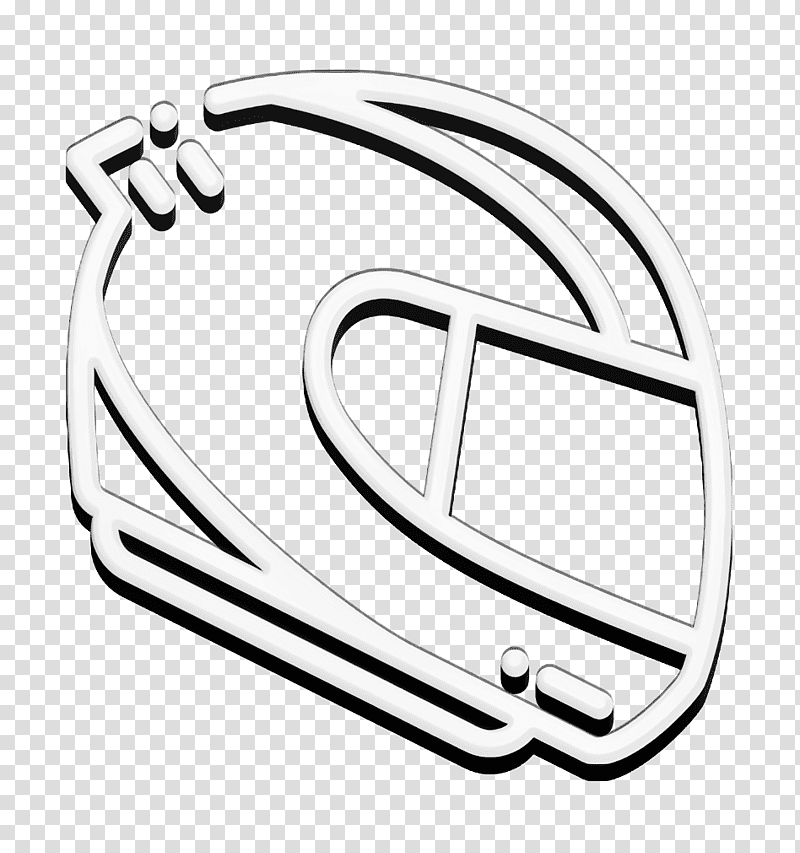 Racing Helmet icon Helmet icon Extreme Sports icon, Line Art, Sports Equipment, Walking Shoe, Meter, Symbol, Headgear transparent background PNG clipart