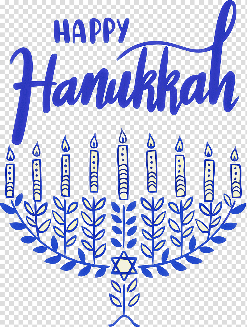 Hanukkah Happy Hanukkah, Menorah, Text, Printing, Letterpress Printing, Blue, Hebrews transparent background PNG clipart