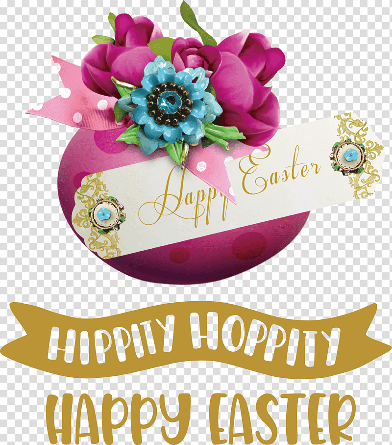 Hippity Hoppity Happy Easter, Floral Design, Flower, Easter Egg, Cut Flowers, Garden Roses, Flower Bouquet transparent background PNG clipart